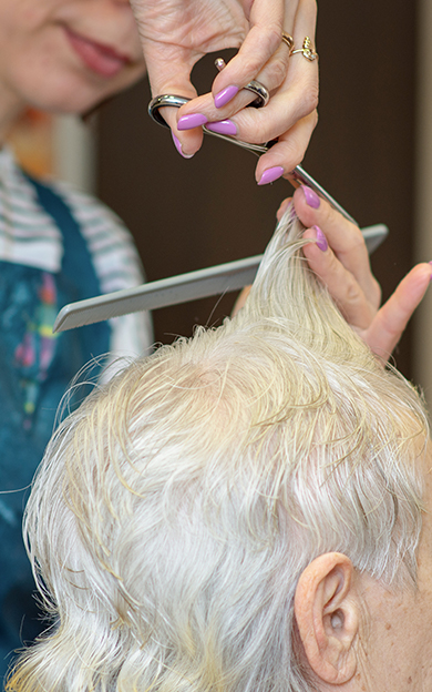 hairdressing cutting hair